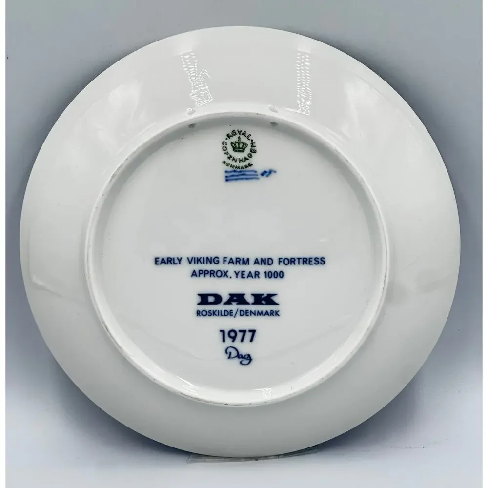 DAK Viking Royal Copenhagen Roskilde Denmark Annual 1977 Plate